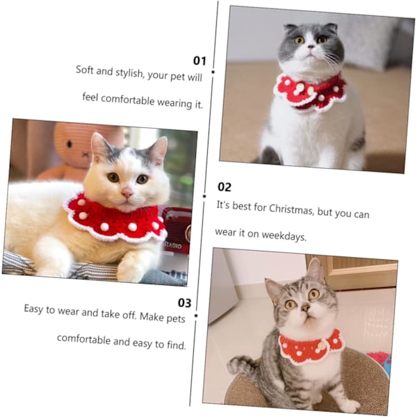 1 st hundhalsduk Pojkars haklappar Flickors presenter Halsband katt Halsband Hundhalsduk Husdjurshalsduk Halsduk Krage Höstkläder Stickning - L 30-35cm