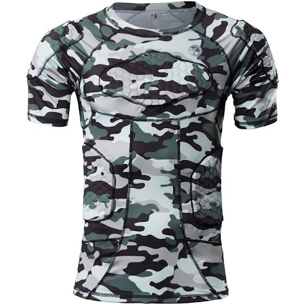 Herre tørre tights træning løbetights fodbold rashguard (T-shirt)