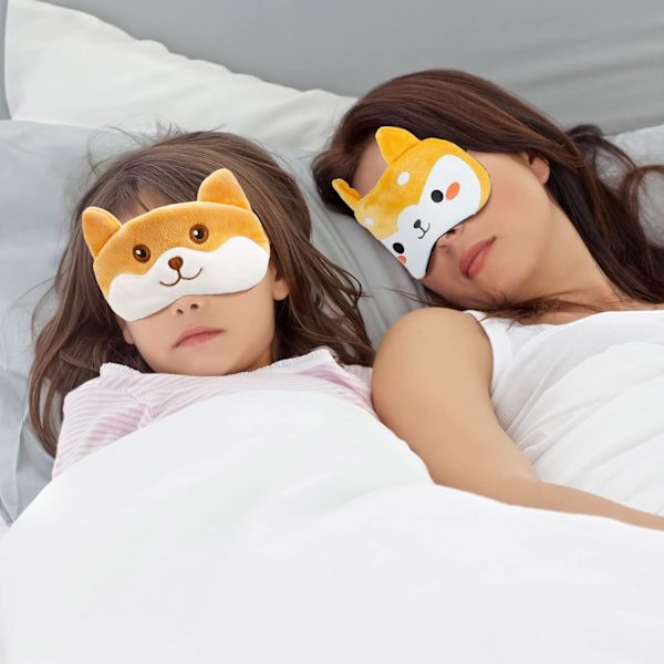 Sööt Unimaskit 3 kpl Piirretty Koiran Kasvot Silmäpeite Hauska Eläin Kissa Unimaskit Pehmeä Kevyt Yö Uni Silmämaskit