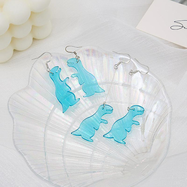 2 Pairs Of Funny And Funny Transparent Acrylic Dinosaur Earringslong Betterlifefg