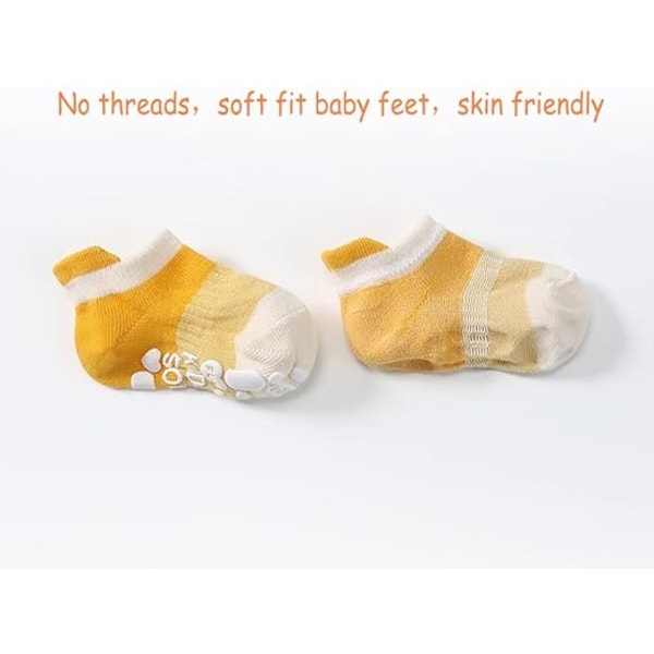 Baby sokker med gribere Småbørn børn tegneserie gulv ankel skridsikre sokker