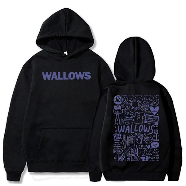 Wallows Hoodie Wallows Musik Hoodie Wallows Merchandise Rockmusik Hoodie Unisex Tröja Toppar Streetwear pink M