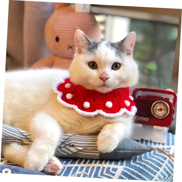 1 st hundhalsduk Pojkars haklappar Flickors presenter Halsband katt Halsband Hundhalsduk Husdjurshalsduk Halsduk Krage Höstkläder Stickning - L 30-35cm