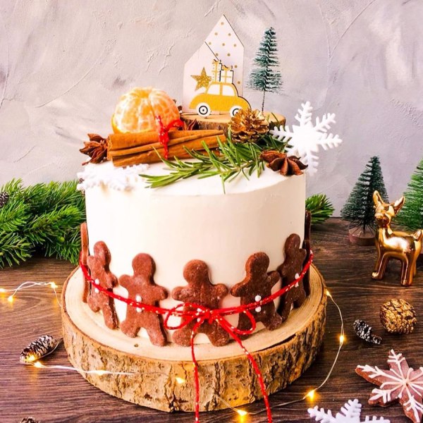 Christmas Gingerbread Man Form, Tårtdekorering Form, Chokladgodis Köksbakverktyg till jul