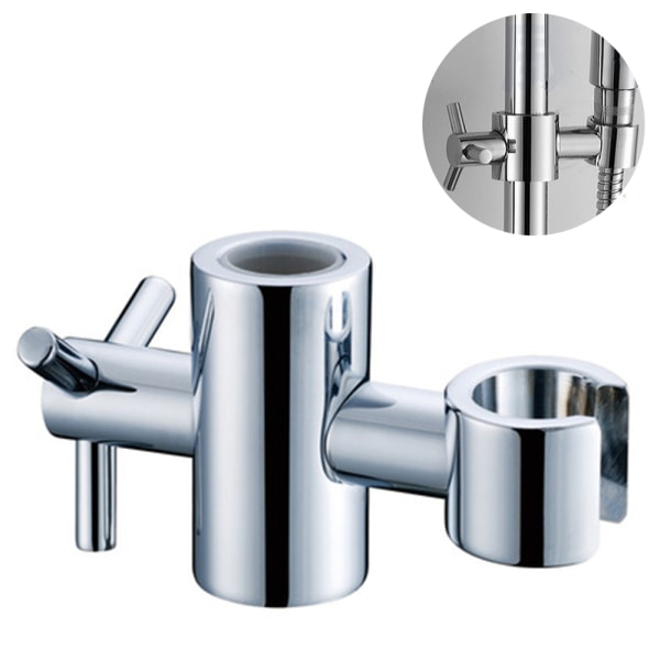 Justerbar dusjhodeholder for glide skinne, universell 24-25MM skinnehodebrakettholder for glide skinne skyveklemme