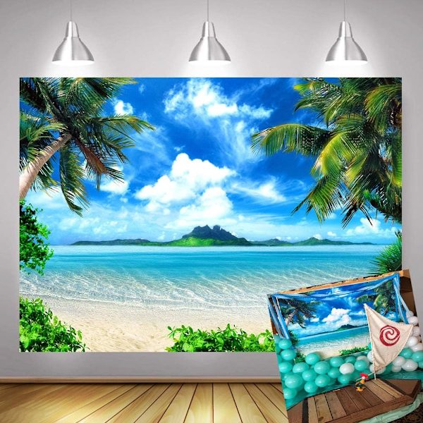 9x6ft Hawaii Havsstrand Fotografi Bakgrunder Hav Fotobås Bröllopsfest Dekoration Bakgrund Födelsedag Studio Rekvisita Vinyl