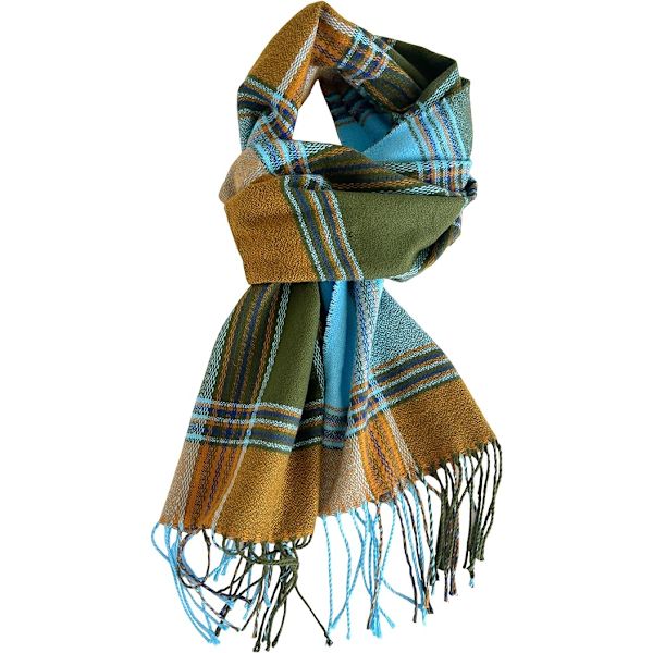 Damhalsduk Klassisk Tofsrutig Supermjuk Klassisk Kashmirkänsla Höst Vinter Halsdukar Tartan Varm Chunky Wrap Sjal