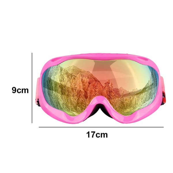 Dobbeltlags antidugg store sfæriske skibriller for voksne menn og kvinner Pink Frame + Real Red Sheet