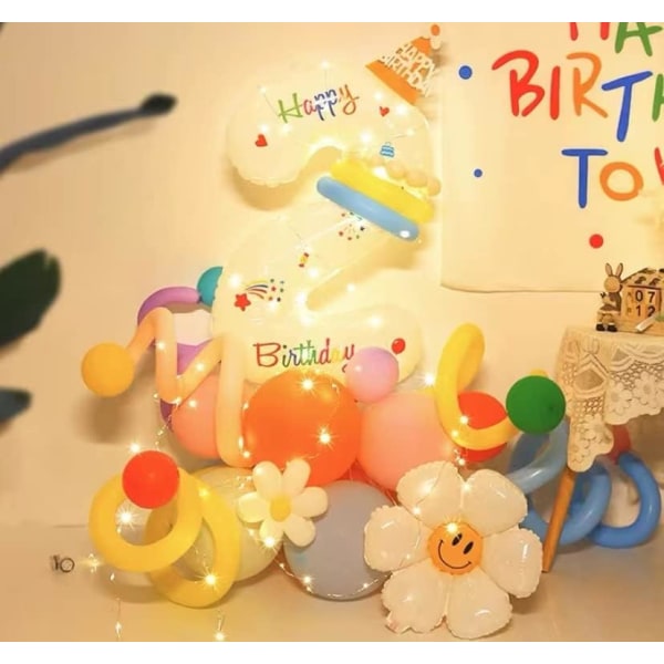 65st set jätte vit nummer ett ballong för första födelsedagen - 40 tum nummer 1 ballong | Första födelsedagsballonger