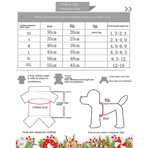 Husdjurskläder jul kläder hund katt husdjurstillbehör medelstor hund tvåfotade kläder