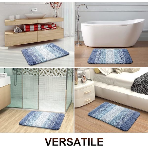 Lyxig badrumsmatta 24x16, extra mjuk och absorberande mikrofiberbadmattor, halkfri plyschig badrumsmatta