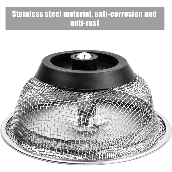 Stykker af rustfrit stål vask si-stik, køkkenvask-si, køkkenvask-affaldskurv, køkkenvask-si-gitter til køkkenvask (84MM)