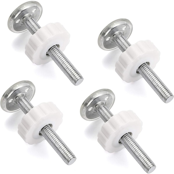 M10 (10mm/0,39\") Port Adapter 4PCS Port Gjengede Spindelstang Tilbehør Trykkport Reservedeler Skrue Monterte Bolter Kit, Hvit