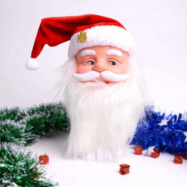 Jul Elektrisk syngende julemandsdukker med rystende hat Bevægende øjne Musikalsk plyslegetøj Julemand jul