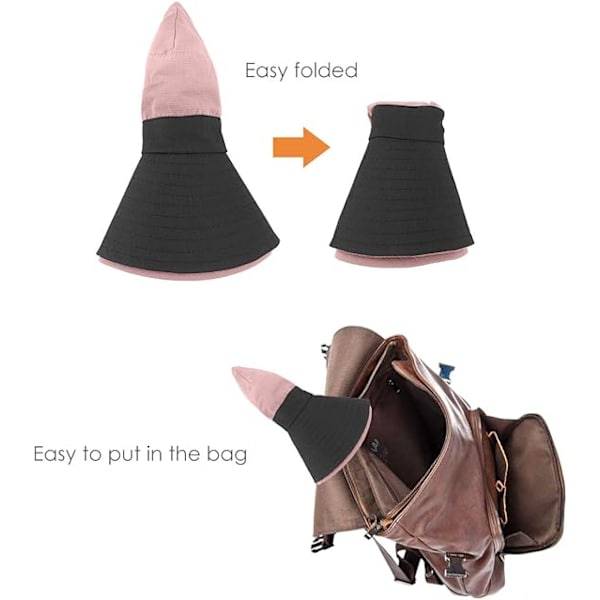 Barn UV Solhatt med Hästhålshål UPF 53 Bucket Cap för Flickor Sommar Strand ＆ Fiske