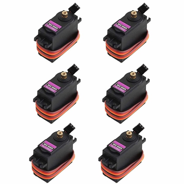 6-pack MG996R metall digital servo med hornarm kompatibel med Ardu ino smartbil, robotbåt RC-flygplan