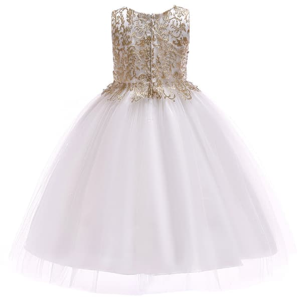 Nyårskläder Julklänning Barnklänning Flickors Prinsessklänning Jul Barn D0047 Silver