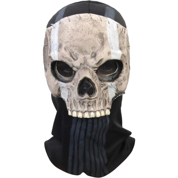 Ghost Skull Maske Fuld Ansigt Unisex Til Krigsspil Udendørs Sport Halloween Cosplay