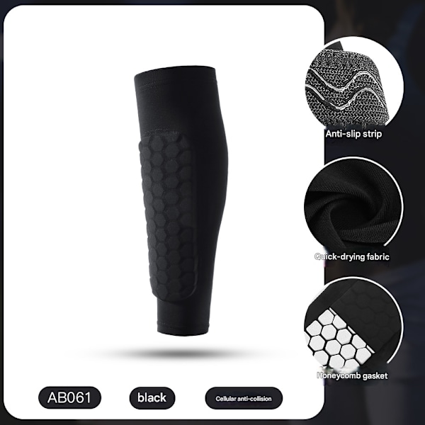 2 stk. fodboldbeskyttere til børn, skibeskyttere, fodboldbeskyttere (et par) Black XL