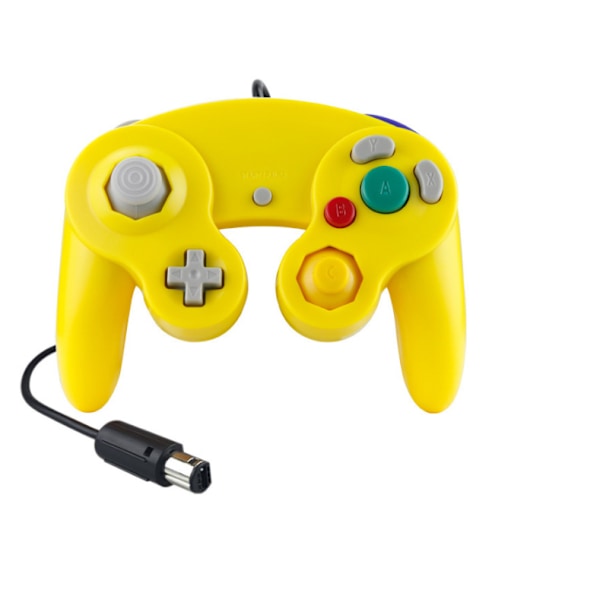 Gamecube Gamepad, 2-pack klassisk gamepad med vibrationsjoystick Yellow