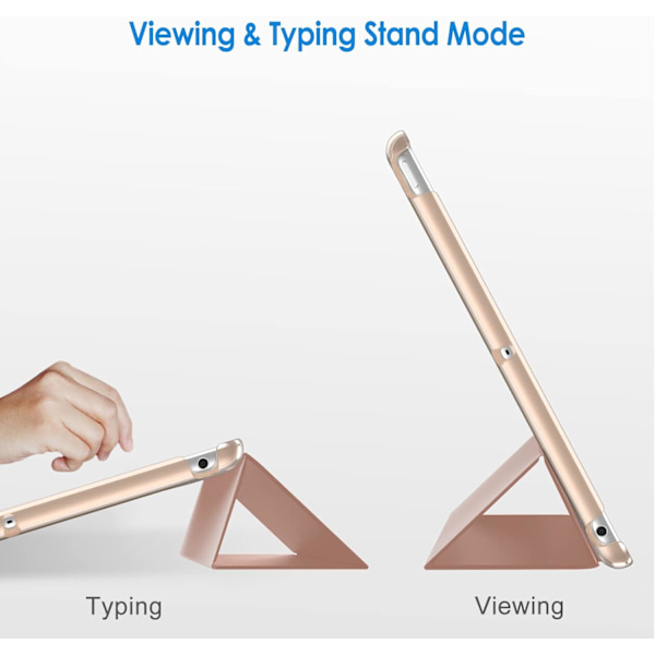 Fodral för iPad 10,2 tum (2021/2020/2019 modell, 9/8/7 generation), Auto Wake/Sleep Cover (Rose Gold)