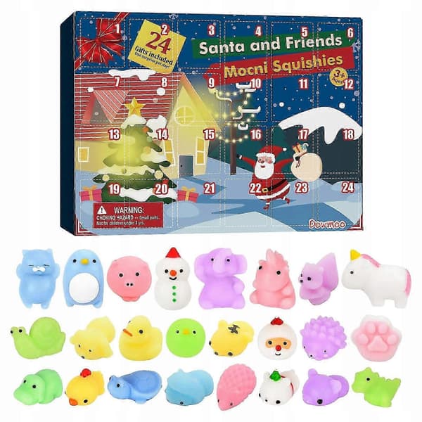 Joulukalenteri Lapsille Squishy Lelu Mochi Squishy Stressilelu 24kpl