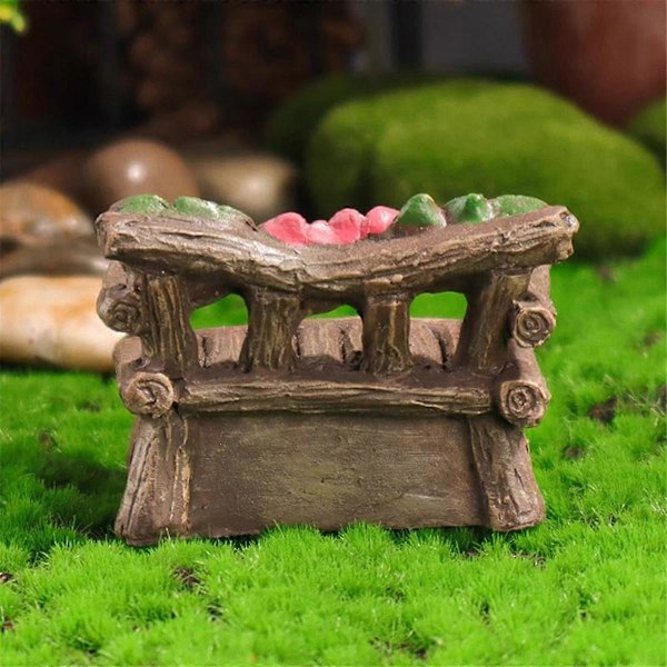 Miniature Eventyrhave Møbler Resin Håndværk Mini Stol Figur Mikrolandskab Ornament Eventyr Gar As Shown