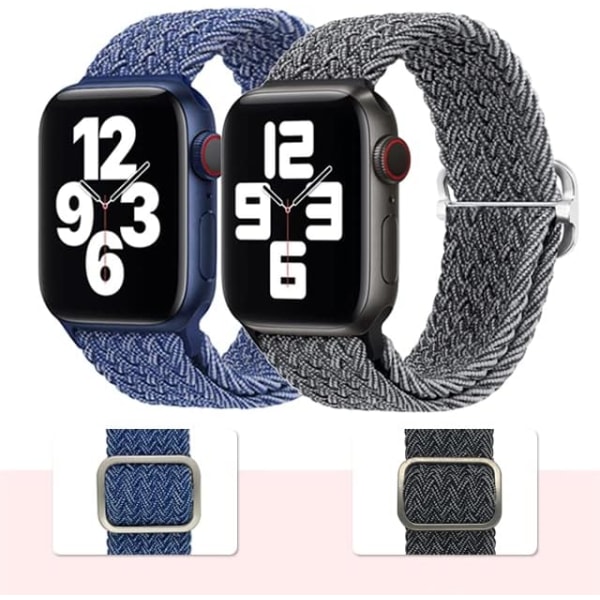 Klockarmband kompatibla med Apple Watch-armband 42MM 44MM 45MM 49MM, /8/SE/7/6/5/4/3/2/1-2-packBesök SAFEMORE Store