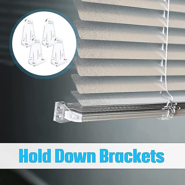 10 stk. transparente plastklips for persienner, bunnfester for 2-tommers horisontale persienner og vindusgardiner