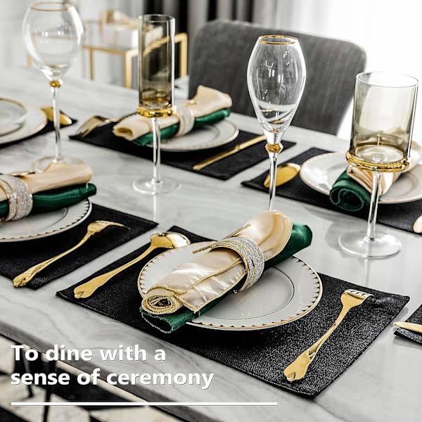 Placemats av Home Brilliant Set om 4 värmebeständiga matbord Place Mats Plate Mat Cloth Placemats Höst Köksbord Mats inomhus utomhus