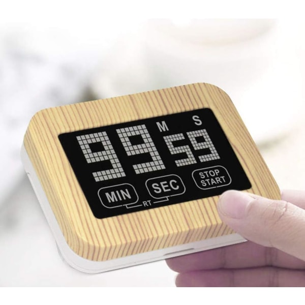 Digital Kök Timer Elektronisk Ägg Timer Stoppur Kök Timer med LCD Touch Screen och Stativ, Nedräkningstimer