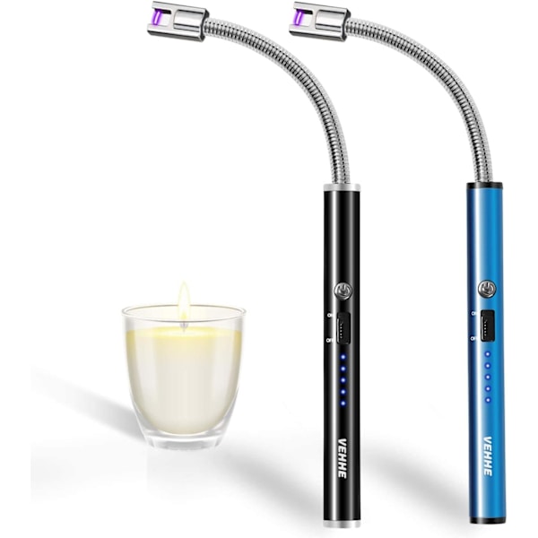 Stearinlys Lighter Sort & Blå