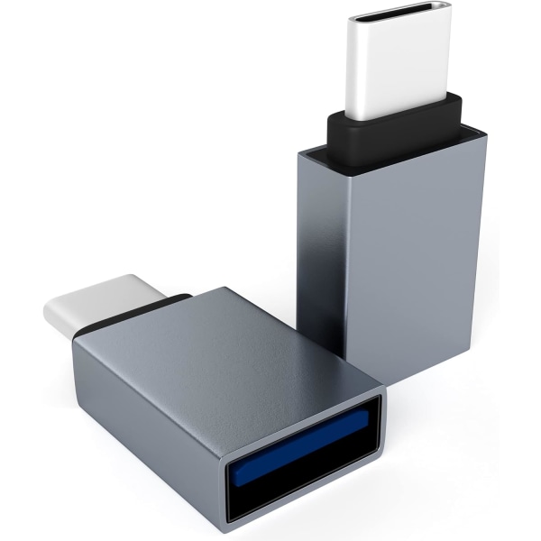 USB C - USB 3.0 -sovitin (2 kpl), USB sovittimeen High Speed ​​Data Transfe (OTG) USB naaras USB C -uros kannettava, harmaa