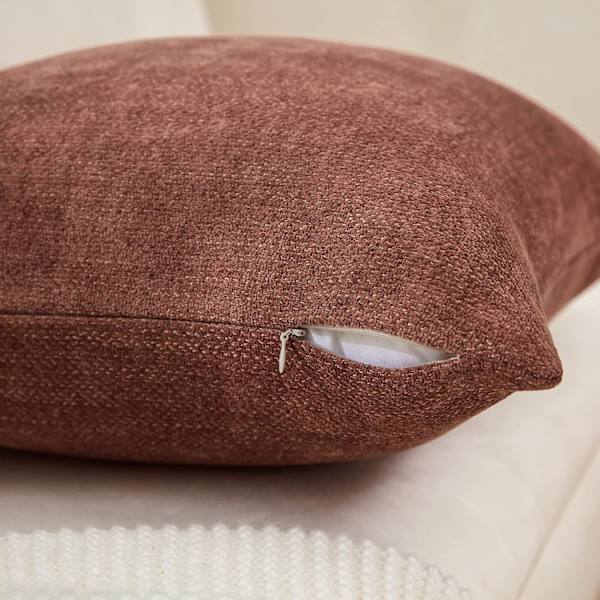 Kuddöverdrag 20x20 tum 2-pack, rostfärgat dekorativt kuddfodral, soffa, vardagsrum fyrkantigt karakteristiskt kuddfodral