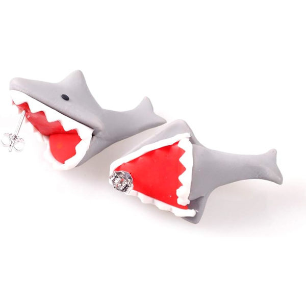 Håndlavede Polymer Clay Søde Ørestikker Til Kvinder Piger, 3D Dyr Tegneserie Bider Ører Ørestikker