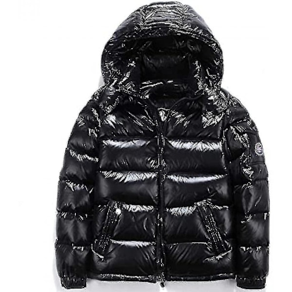 Vinterglänsande Dunjacka Herrjacka Ståuppkrage Dunjacka Med Huva Black 2XL