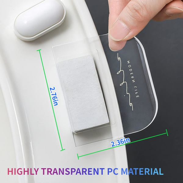 Toalettseteheis, 2 stk. Unngå å berøre toalettlokket Løftehåndtak, Stilig og praktisk toalettseteheis Badtilbehør (Gjennomsiktig)