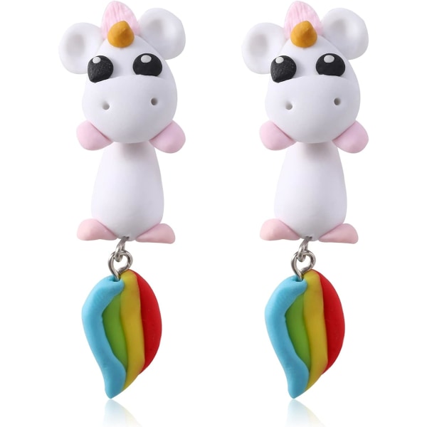 Håndlavede Polymer Clay Søde Ørestikker Til Kvinder Piger, 3D Dyr Tegneserie Bider Ører Ørestikker