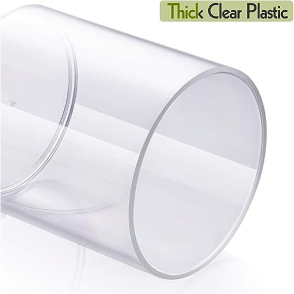 Holder Dispenser for Cotton Balls, Cotton Swabs, Cotton Round Pads, Dental Floss Sticks - 283.5 Grams Transparent Plastic Apothecary Jar Set
