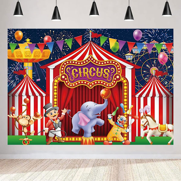 Punainen Karnevaali Sirkus Dekoraatio Tausta Karnevaali Banneri Sirkus Mardi Gras Dekoraatio Lapset Karuselli Telttatilaisuus Dekoraatio Banneri Valokuva Rekvisiitta 5x3 ft.