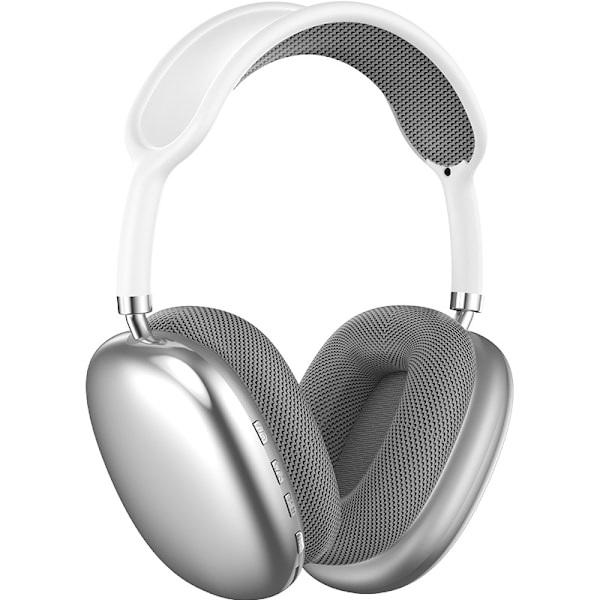 HERTZ H9 PRO MAX Kompatibel med AIRPODS MAX Hodebånd med Skumpute Størrelsesjusterbar Over-Øre Bluetooth Hodetelefoner silver
