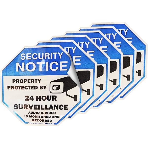 (Fade-Free) 6-pack - 2⅝" UV-säkerhetsdekaler Designade för utomhusplacering på fönster