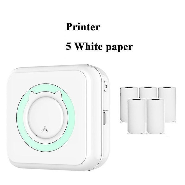 Mini Fickficketikettutskrift, Bluetooth Trådlös Bärbar Mobil Skrivarmaskin Termisk Skrivare För Anteckningar, Memo, Foto, Fickficketikett style4