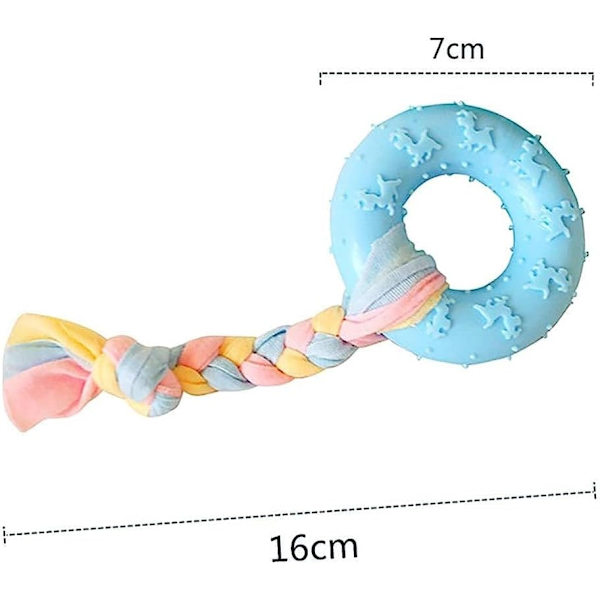 Legetøj til kæledyr, tyggelegetøj af gummi til rengøring af tænder til små hunde, gummihundelegetøj/I