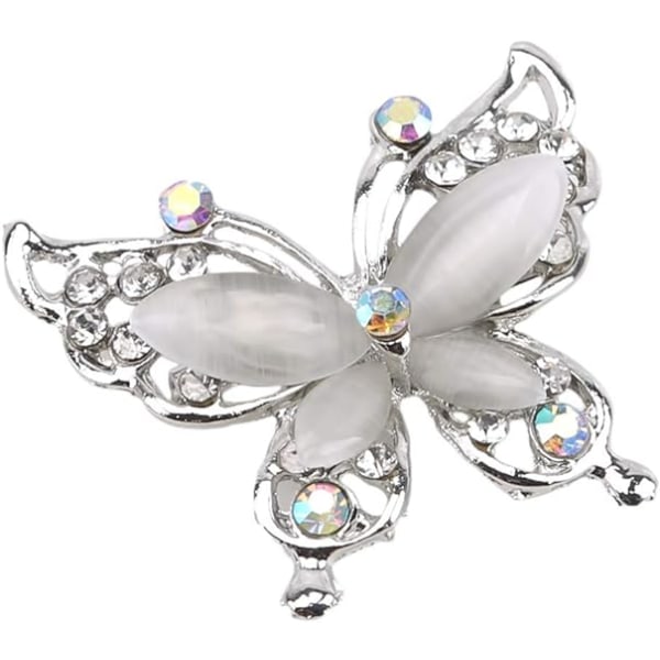 Sommerfugl broche nåle elegante rhinestone brocher kvinder corsage tørklæde sjal tøj tilbehør