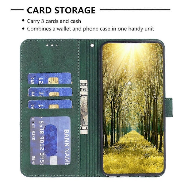 BINFEN COLOR BF05 Til Samsung Galaxy S24 FE Cover Stødsikkert Geometrisk Læder Wallet Telefon Cover Multicolor Style B
