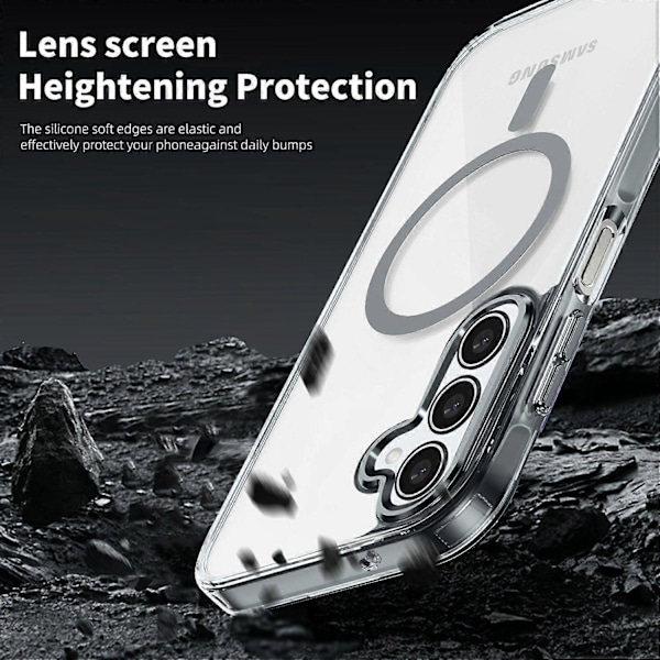 For Samsung Galaxy A16 4G 5G Deksel Kompatibelt med MagSafe TPU PC Gjennomsiktig Telefondeksel - Grønn Multicolor Transparent