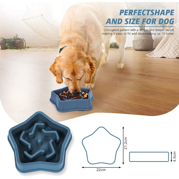 Långsam matare hundskål - Maze Puzzle Feeder Hund långsam matare skål, Lila hundskål långsam matare, 2 koppar långsam matare hundskålar för små, medelstora,
