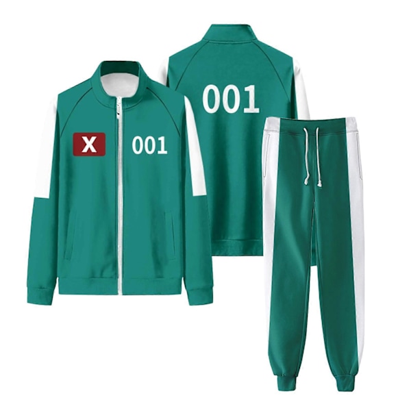 Squid Games Kostyme, Squid Games Kostyme Barn, Squid Games Treningsdress, Koreansk Folkespill Kostymesett, Squid Games Barnekostyme, Cosplay Blue E,100 cm