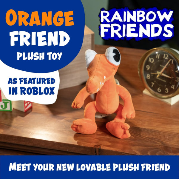 Distribuerar Rainbow Friends Orange Friend, 8" gosedjursplyschleksak